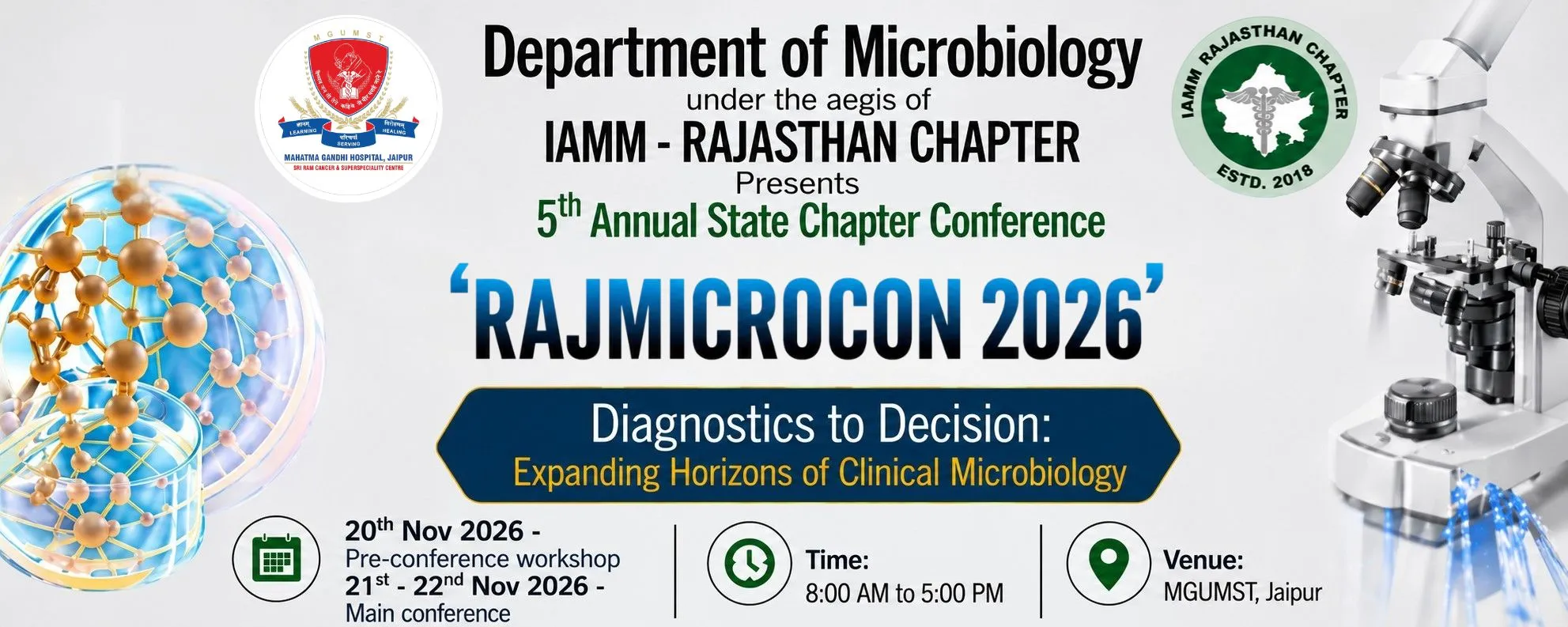 RAJMICROCON 2026 Mahatma Gandhi Medical College & Hospital Header